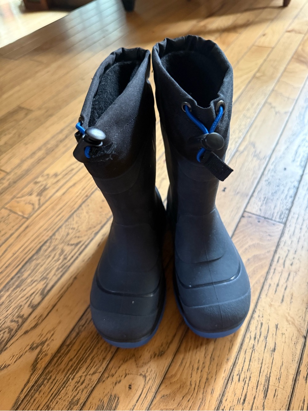 Kamik Kids Black Snow Boots with Blue Trim